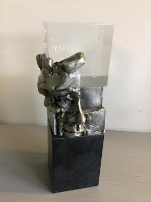 Buy Ad Haring - Sculptuur / Afstudeer plaat Erasmus Universiteit ..? Bid from 90!