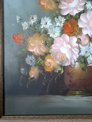 Robert Cox - Stilleven pot met bloemen. kopen? Bied vanaf 35!