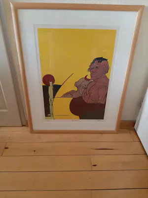 Valerio Adami - Zeefdruk, titel, La Source. Groot werk kopen? Bied vanaf 80!