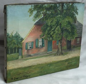 Henriette Breedveld - Olieverf op doek , “Huisje” - ca. 1915 kopen? Bied vanaf 25!