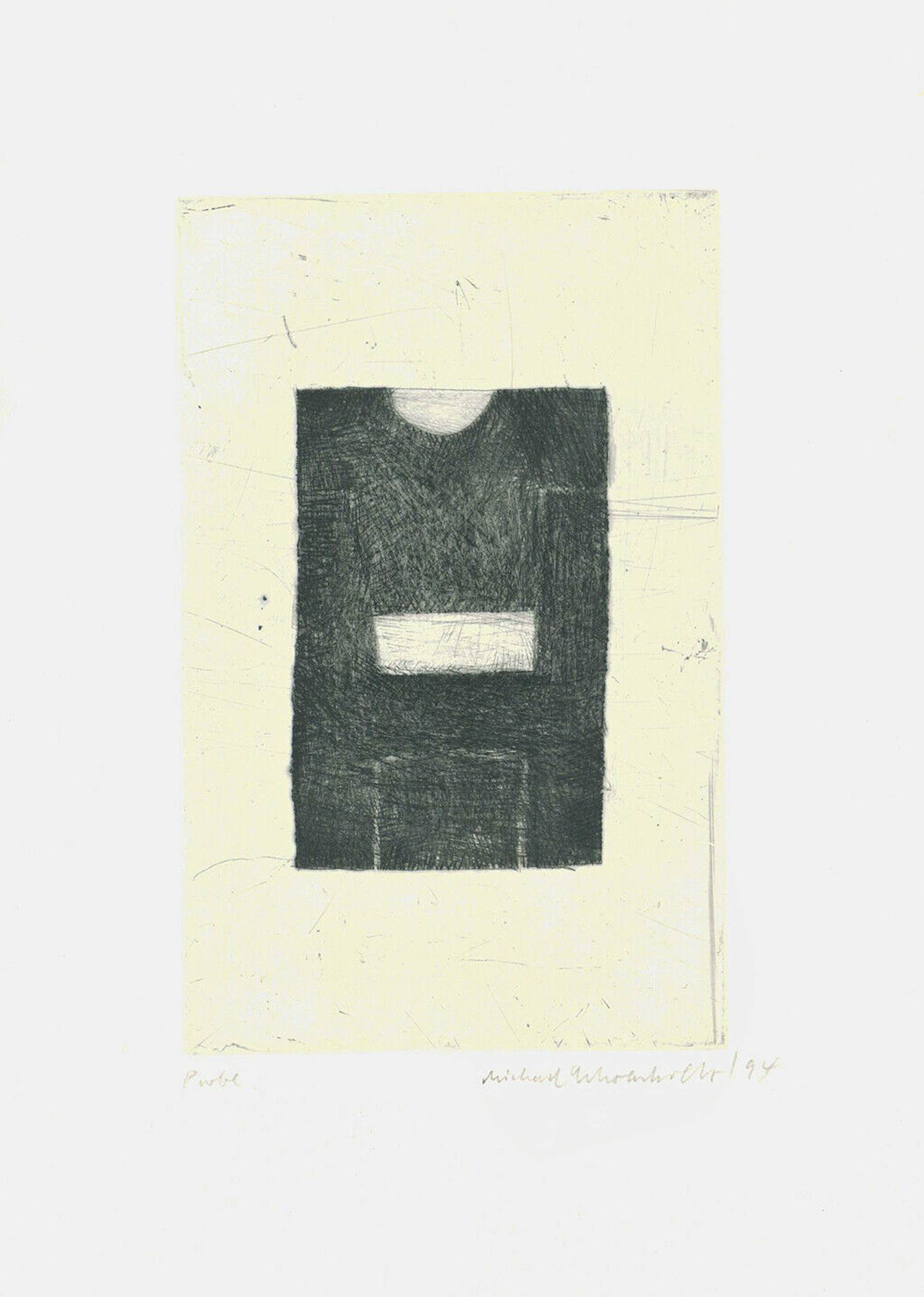 AcheterMichael Schoenholtz - Handgesigneerde ets: Abstracte Compositie? Enchérissez de 40!