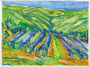 Joe Wols - Lot van drie tekeningen, Landschappen kopen? Bied vanaf 1!