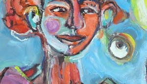 Christine Spierings - Olieverf op doek, Under water kopen? Bied vanaf 50!