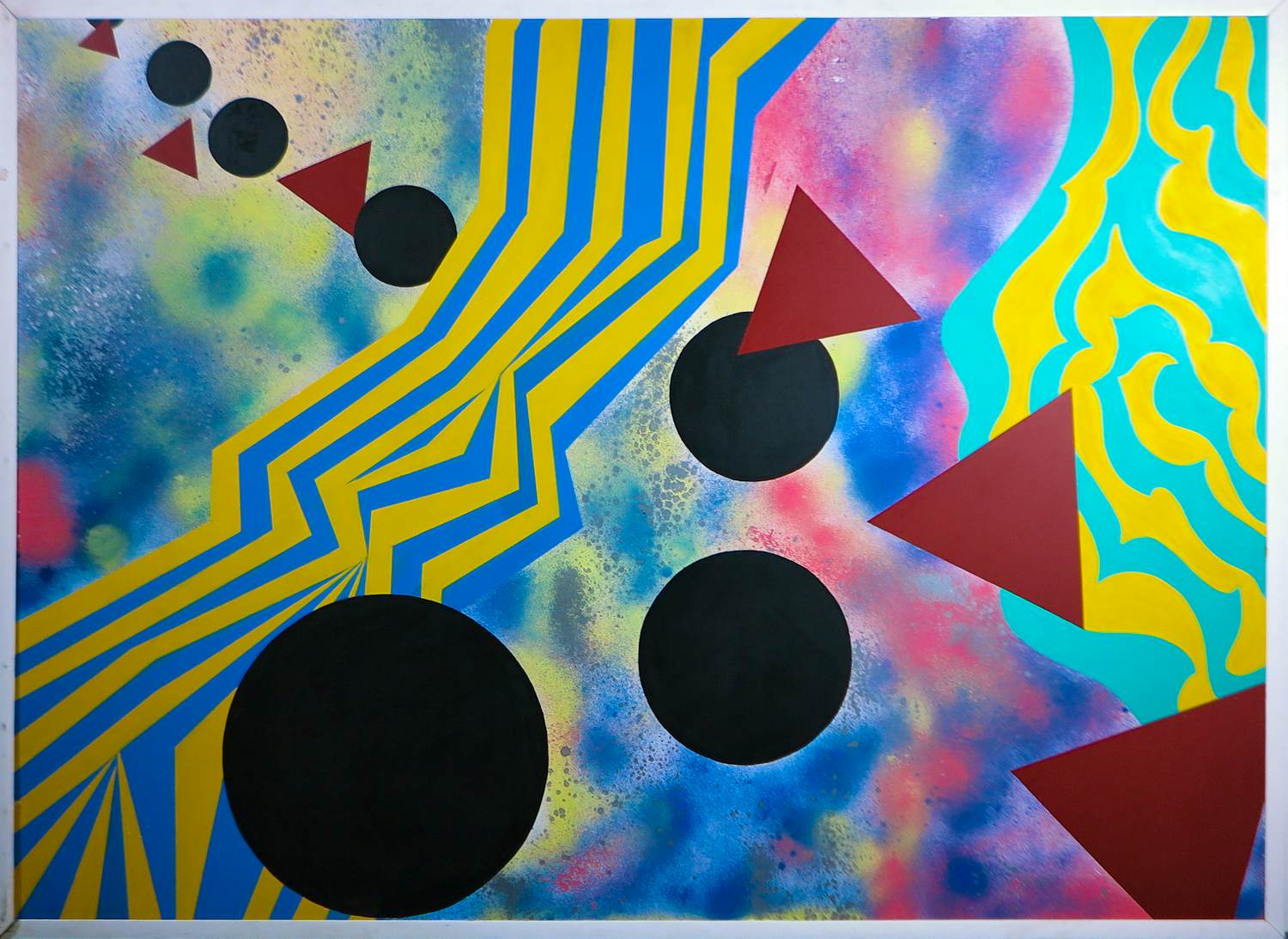 Jan Rood - Gemengde techniek op paneel, Vormen in ruimte (Groot) kopen? Bied vanaf 80!