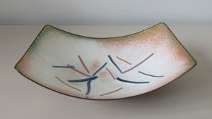 Curiosa - Modernistische koperen Kunst Emaille schaal - JE Kunst Email kopen? Bied vanaf 1!