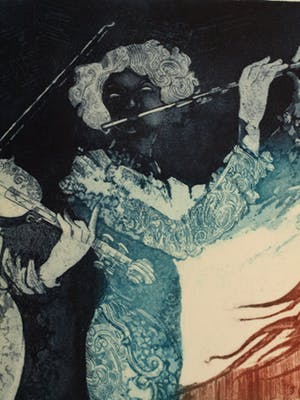 Michael Jepkes - Ets en aquatint , “Rococo Trio” – oplage 35 kopen? Bied vanaf 35!