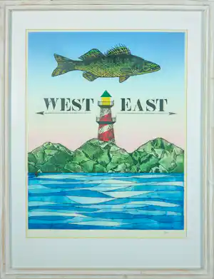 Helmut Böhm - Ets, West East- Ingelijst kaufen? Bieten Sie von 30!