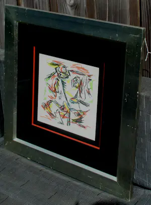 Theo Wolvecamp - Ingelijste litho: dansend paar - 1990 kopen? Bied vanaf 225!