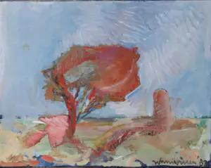 John Visser - Olieverf op doek, Weemoud en levenslust kopen? Bied vanaf 50!