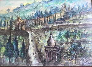 Jan Makkes - Olijfberg met Getsemane Jerusalem kopen? Bied vanaf 250!