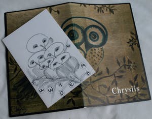 Chrysiis - Inkttekening , Ontwerp voor Kerstkaart 1978 + Boekje kopen? Bied vanaf 1!