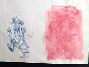 Theo Wolvecamp - Inkt en aquarel op papier verkocht voor € 80!