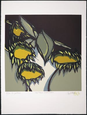 Fon Klement - Boardsnede, Les trois tournesols kopen? Bied vanaf 70!