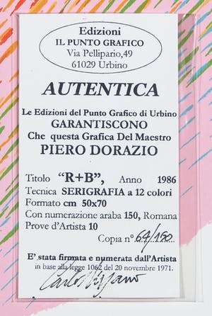 Piero Dorazio - Zeefdruk, R+B (met certificaat van echtheid!) kopen? Bied vanaf 100!