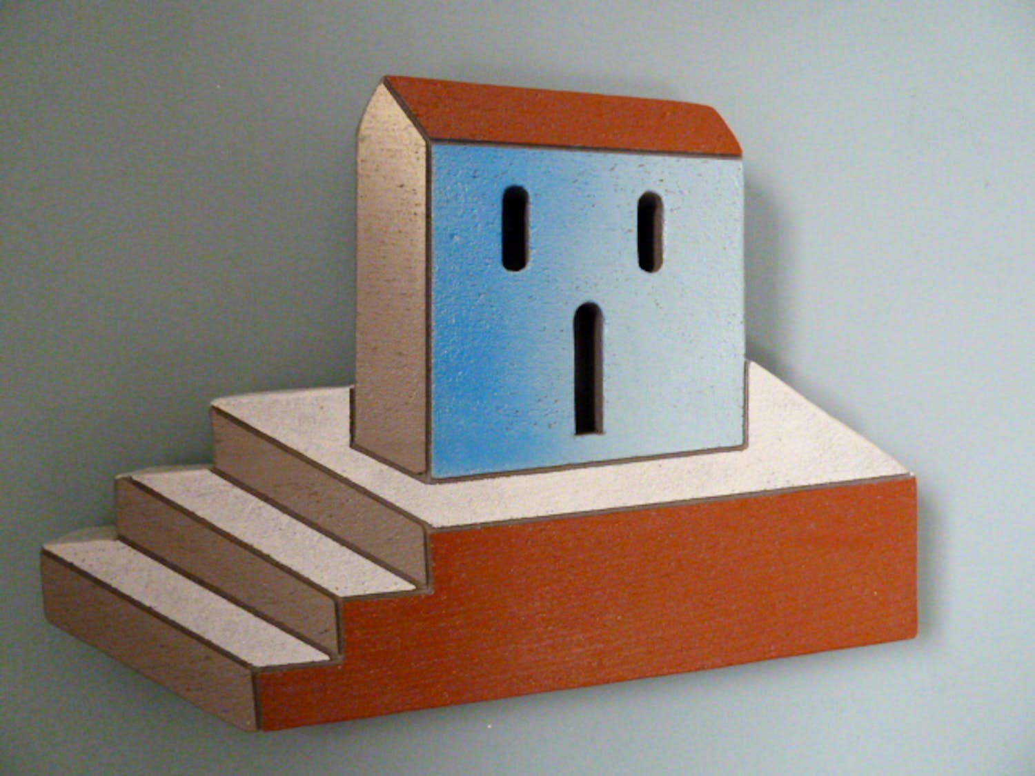 Niet of onleesbaar gesigneerd - Trompe-l'oeil (stenen kunstobject) voor aan wand kopen? Bied vanaf 1!