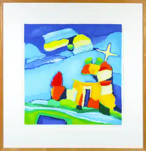 Saskia Bremer - Zeefdruk, Jerusalem Castle - Ingelijst vendu pour 50€ !