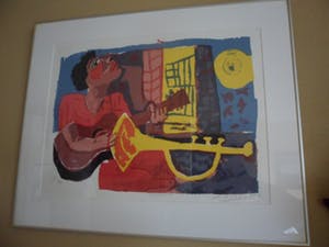 John Lie a Fo - Zeefdruk. Titel, "Blues" . kopen? Bied vanaf 35!