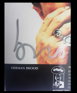 Herman Brood - Promotie/ management kaart gesigneerd kopen? Bied vanaf 40!