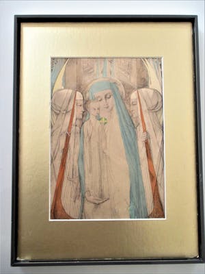 Buy Jan Toorop - Prent: Madonna met de engelen? Bid from 18!