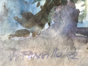 Henk Fonville - Blauw bloemstilleven kopen? Bied vanaf 100!