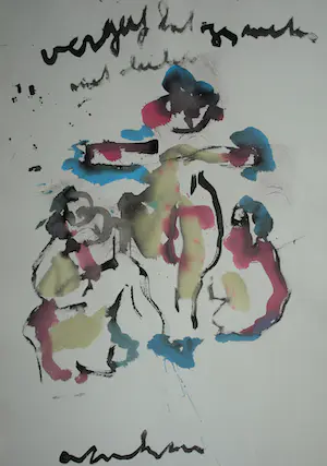 Anton Heyboer - Acrylverf, 3 Vrouwen, 'Vergeef het mij..." – Ingelijst , 91 x 61 cm. kopen? Bied vanaf 150!