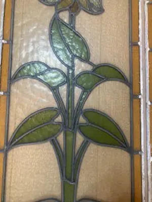 Onbekend - 5 authentieke Glas-in-Loodramen uit de jaren 1920-1930 kopen? Bied vanaf 350!