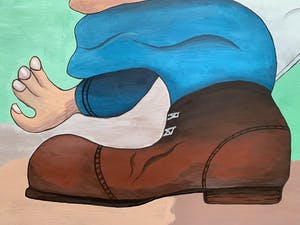 Cor Jaring - gouache op papier | 'De postbode' | 1982 kopen? Bied vanaf 80!