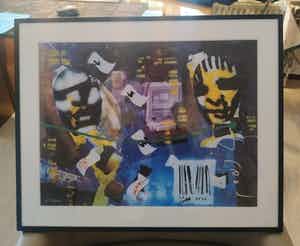 Herman Brood - ingelijste zeefdruk: Financial Times (nette lijst) verkocht voor € 175!