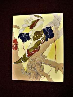 Vincent Rijnbende - GROTE Zeefdruk - Zeer kleine oplage (15 ex) "Klapwiekende Appelboom" kopen? Bied vanaf 28!