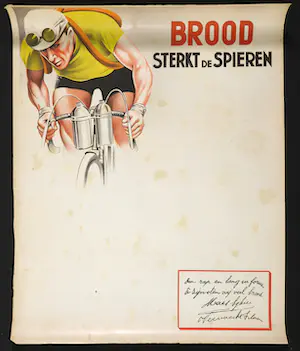 Niet of onleesbaar gesigneerd - Affiche, Brood sterkt de spieren kopen? Bied vanaf 1!