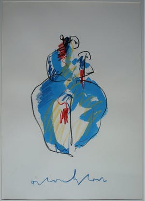 Anton Heyboer - Ingelijst , pastel & acryl, “Moeder en kind” – ca. 1980 – 100 x 70 cm kopen? Bied vanaf 125!