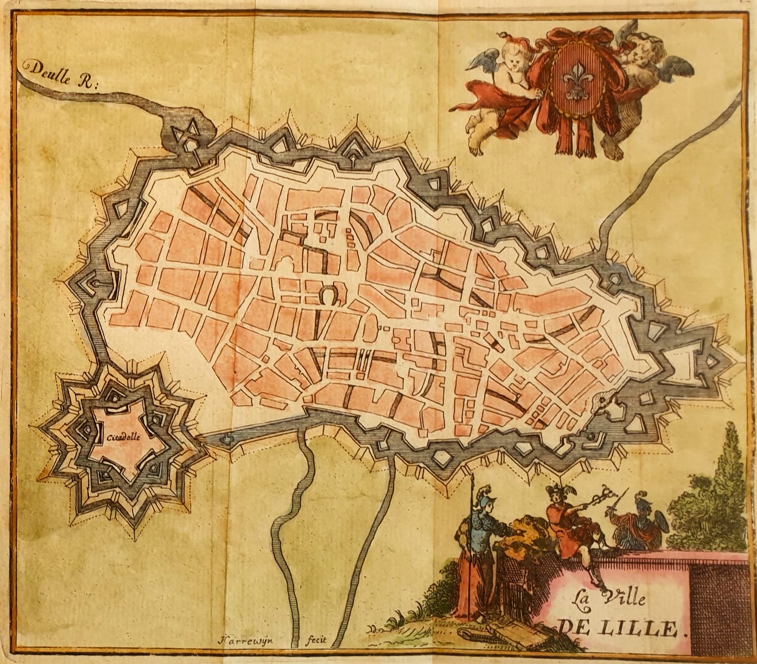 Jacobus Harrewijn - Lille Oude Gravure Plattegrond 1700 kopen? Bied vanaf 25!