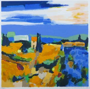 Willem Brauck - Zeefdruk, La Perspective Larochemillay - Ingelijst kopen? Bied vanaf 50!