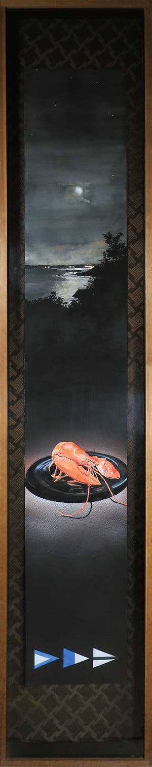 Dike Blair - Grote realistische gouache, Compositie met kreeft - Ingelijst (Zeer groot) kopen? Bied vanaf 500!