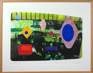 Jelis van Dolderen - Zeefdruk, Paris Metro VI- Ingelijst verkocht voor € 10!