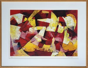 John Noy - Abstracte compositie | Ingelijst kopen? Bied vanaf 45!