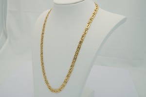 2544a - Fraai 18 karaats geel-gouden "Scroll" ketting - karabijnslot - gekeurd kopen? Bied vanaf 600!