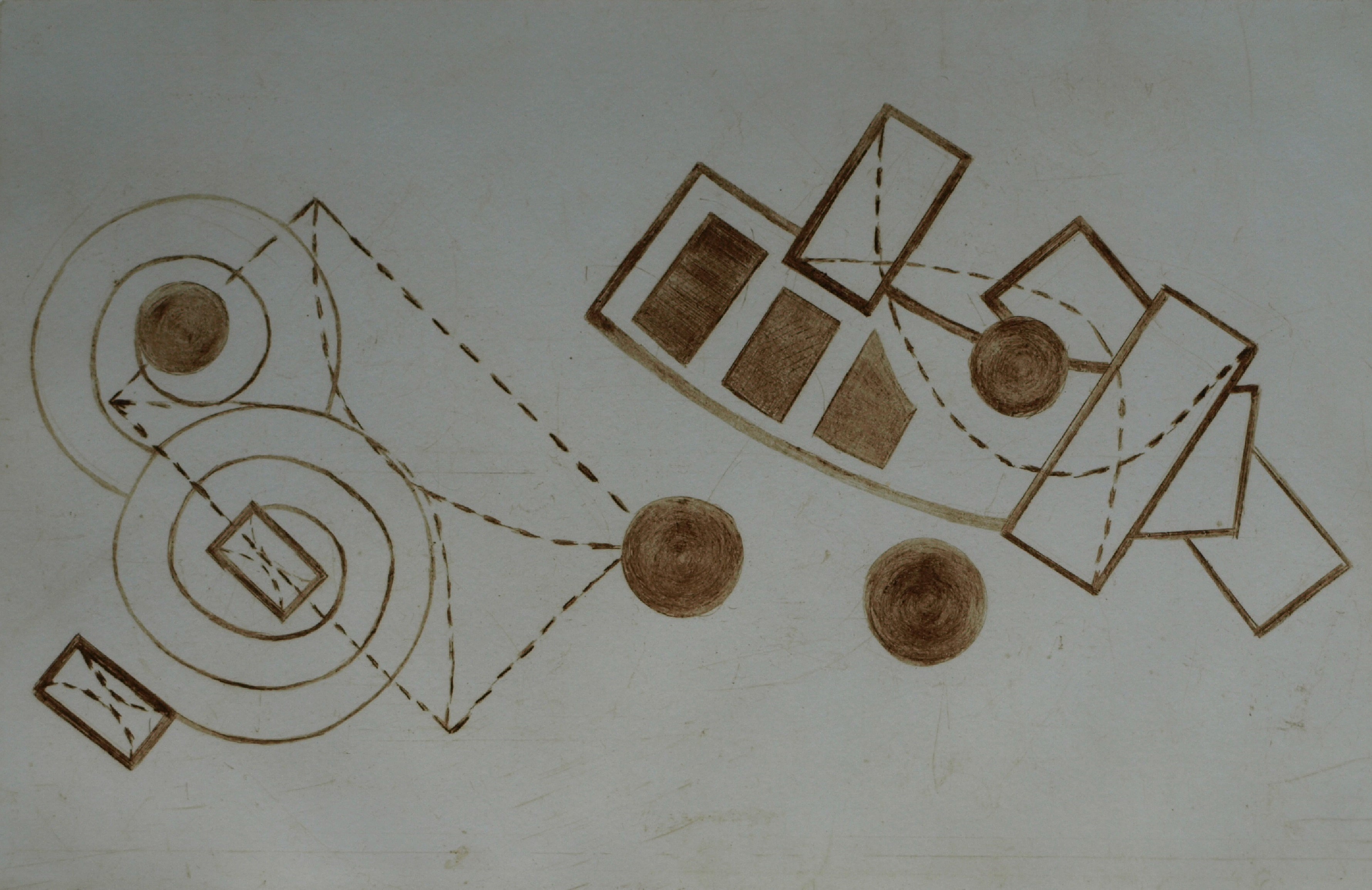 Niet of onleesbaar gesigneerd - Ets , Zonder titel – ingelijst  kopen? Bied vanaf 1!
