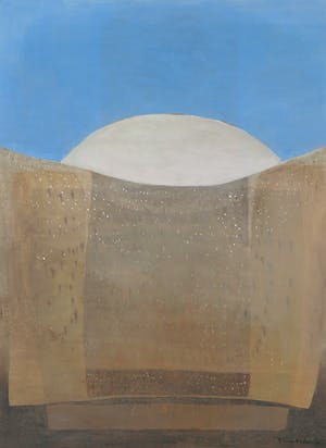 Fanny Mazure - Gouache op papier, Landschap - Ingelijst kopen? Bied vanaf 1!