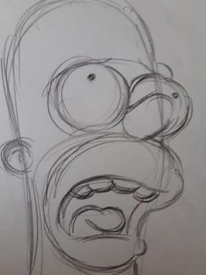 Matt Groening - originele productie tekening, The Simpsons, Homer, ingelijst + certificaat kopen? Bied vanaf 190!