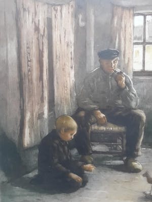 Franz Charlet - grand papa (78 x 88) kopen? Bied vanaf 75!