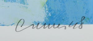 Jan Cremer - Zeefdruk, Blue Mountain Blue - Ingelijst (Groot) kopen? Bied vanaf 350!