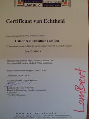 Jan Sierhuis - Jubileum uitgave!!!Taxatiewaarde € 2.500,- uniek groen patina. kopen? Bied vanaf 899!