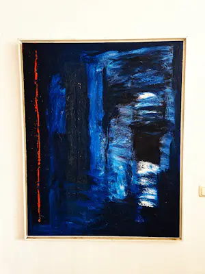 Buy Erik Prins - GROOT acrylverf op doek "full moon phase" - 1998 - in originele (bak)lijst? Bid from 371!