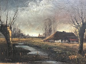 Niet of onleesbaar gesigneerd - Peellandschap met knotwilgen. kopen? Bied vanaf 1!