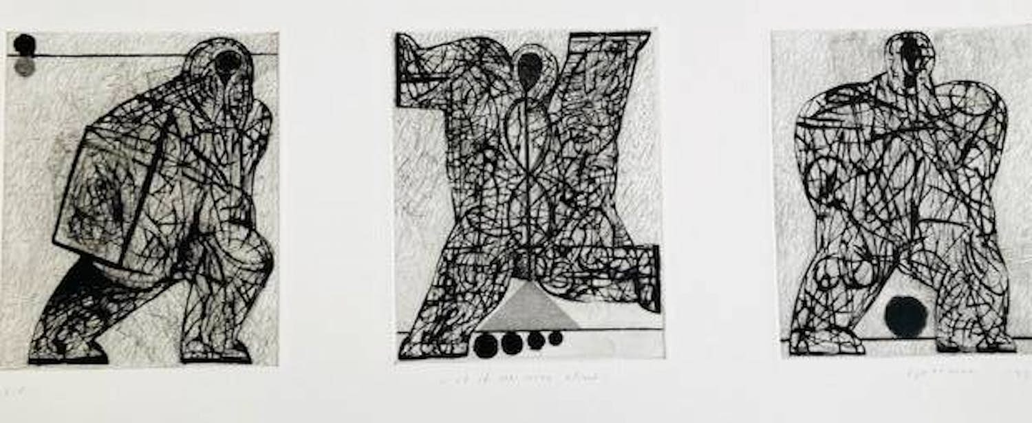 Kees Spermon - drieluik droge naald - as if were aliens kopen? Bied vanaf 55!