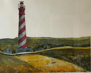 Ronald Beumer - Tweeluik kleuretsen met gezicht op een vuurtoren kopen? Bied vanaf 150!