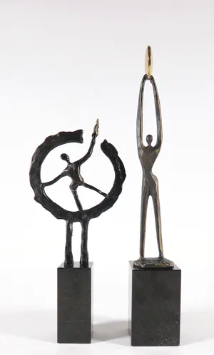 Hans Kuyper - & Corry Ammerlaan - Lot van twee verbronsde beelden kopen? Bied vanaf 1!