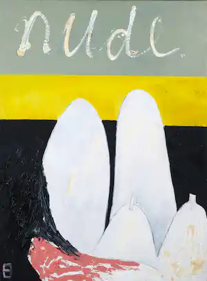 Philip Vencken - Olieverf op doek, Nude verkocht voor € 35!