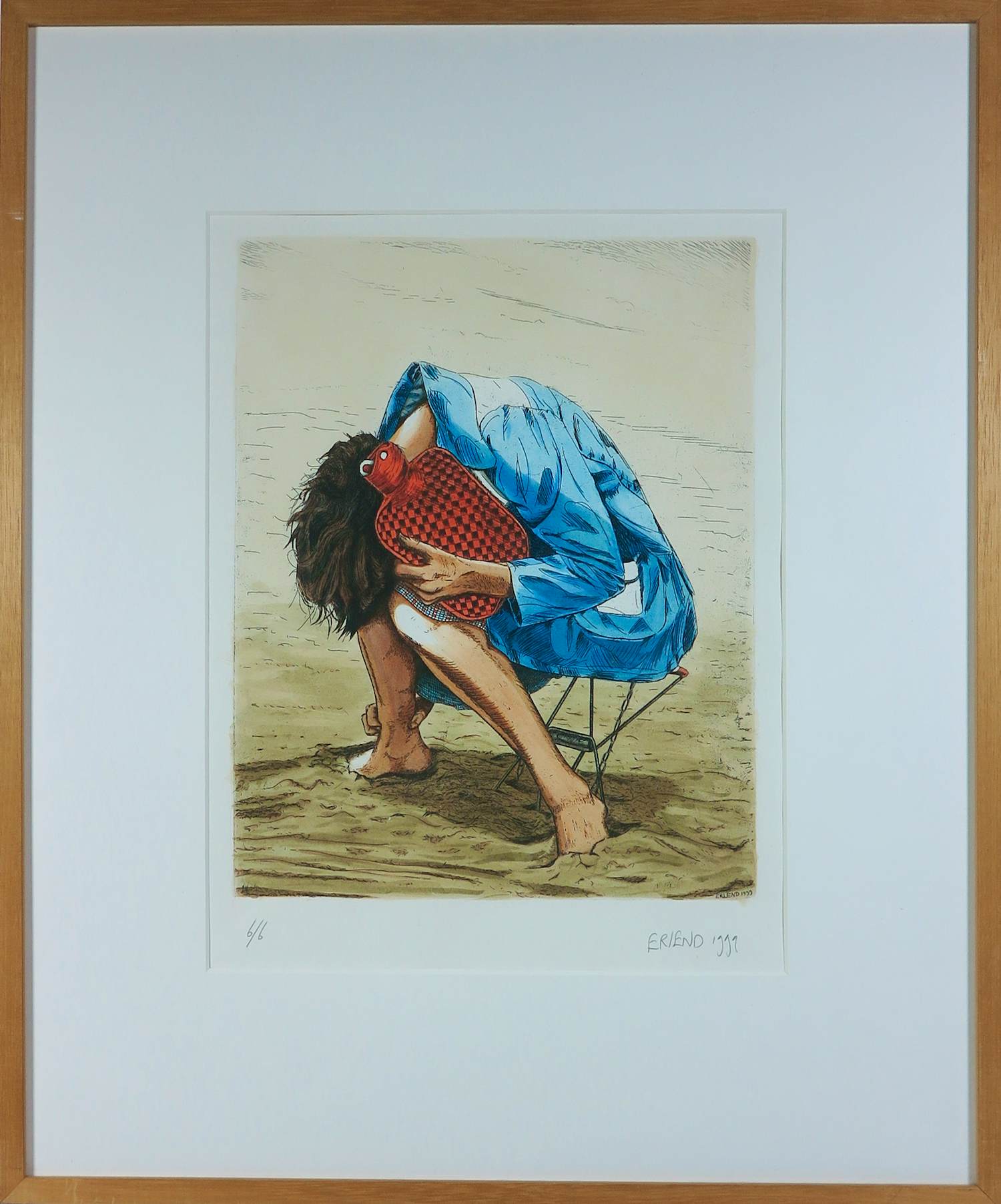 Erlend Steiner Lovisa - Ingekleurde ets, Margo III - Ingelijst kopen? Bied vanaf 50!